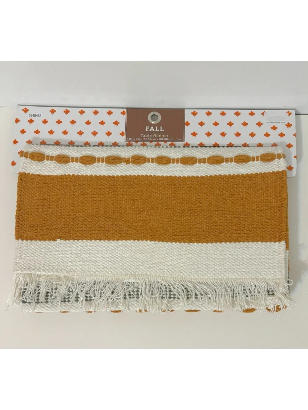 Fall Table Runner Striped Woven Tableware New 14